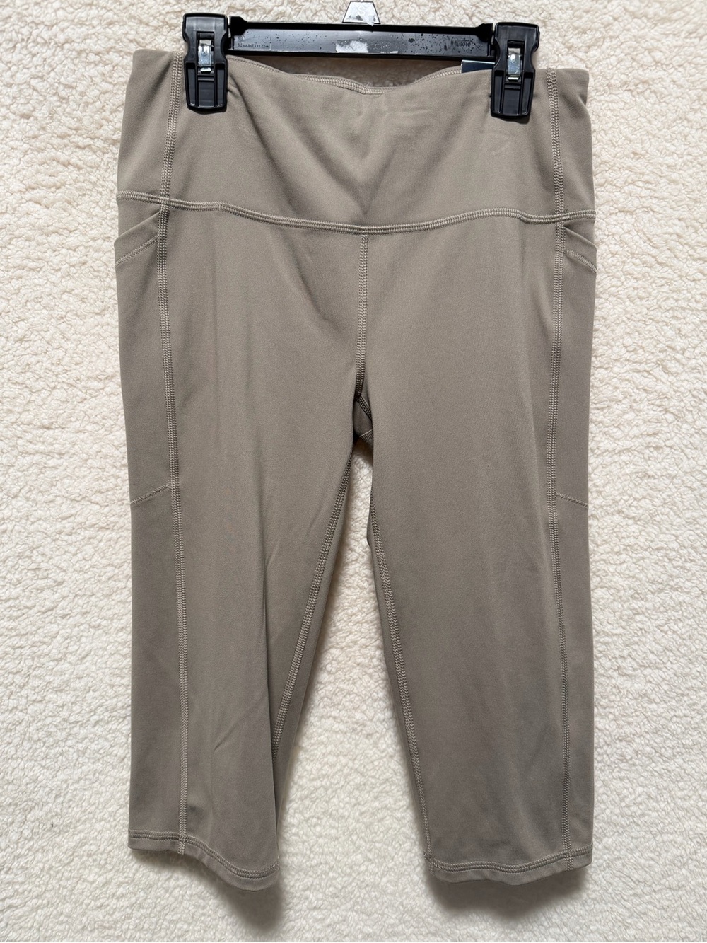 DSG High Rise Cropped Leggings with Pockets Taupe Momentum Women Size Small NEW